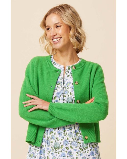 Aspiga Green Ladies Sustainable Merino Wool Brittany Cardigan