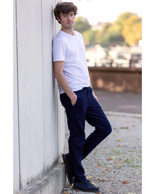 Aspiga Blue Sustainable Cotton Crew Neck T-Shirt for men