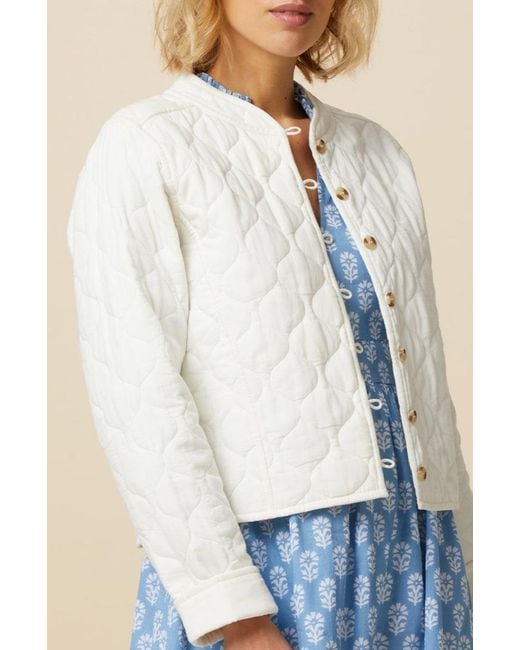 Aspiga White Sustainable Polly Quilted Organic Cotton Jacket Summer