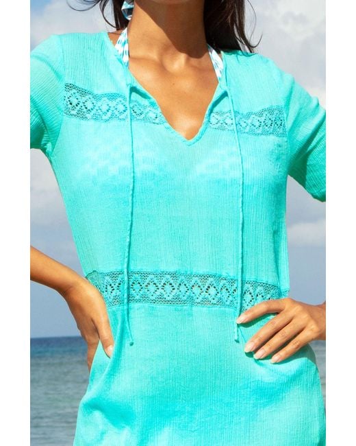 Aspiga Blue Sustainable Roxy Kaftan Dress