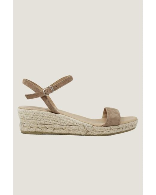 Maypol Natural Aspiga Sustainable Canvas Low Wedge Moli Espadrilles Summer Holiday