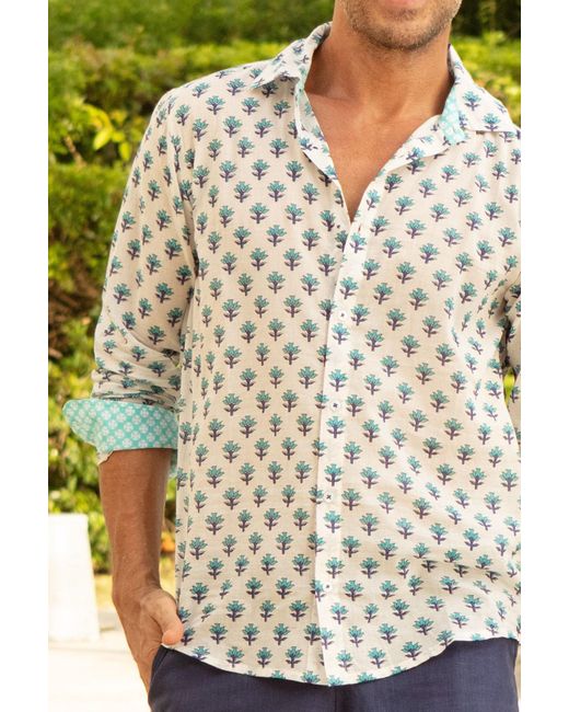 Aspiga Yellow Sustainable Shirt Summer Holiday 100% Organic Cotton for men