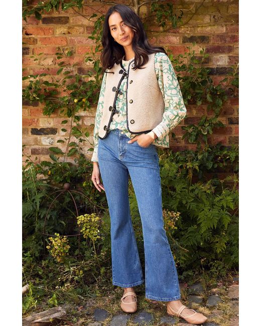 Aspiga Blue Ladies Sustainable Boot Cut Jeans Wash Cotton