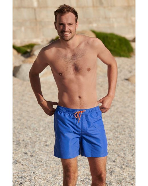 Aspiga Blue Sustainable Recycled Polyester Swim Short Plain Summer Beach Holiday S-Xxl for men