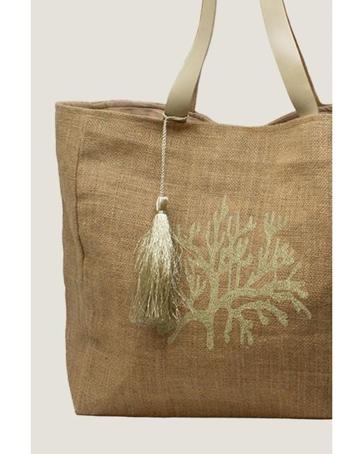 Aspiga Ladies Sustainable Summer Beach Bag Jute Natural