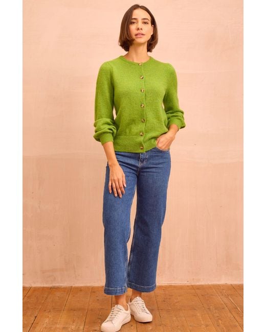 Aspiga Blue Ladies Sustainable Wide Leg Cropped Jeans Wash