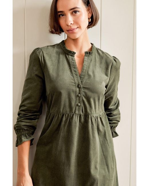 Aspiga Green Sustainable Liv Corduroy Organic Cotton Midi Dress