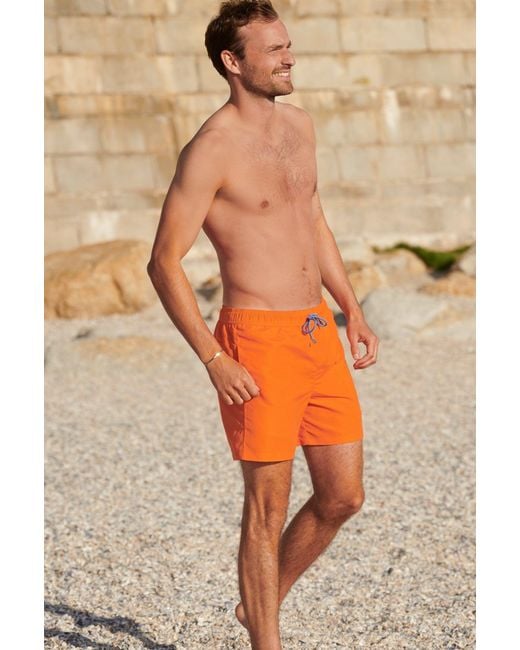 Aspiga Orange Sustainable Recycled Polyester Swim Short Plain Summer Beach Holiday S-Xxl for men