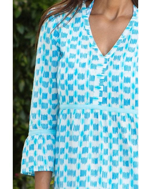 Aspiga Green Ladies Sustainable Hayden Organic Cotton Block Print Dress Buti