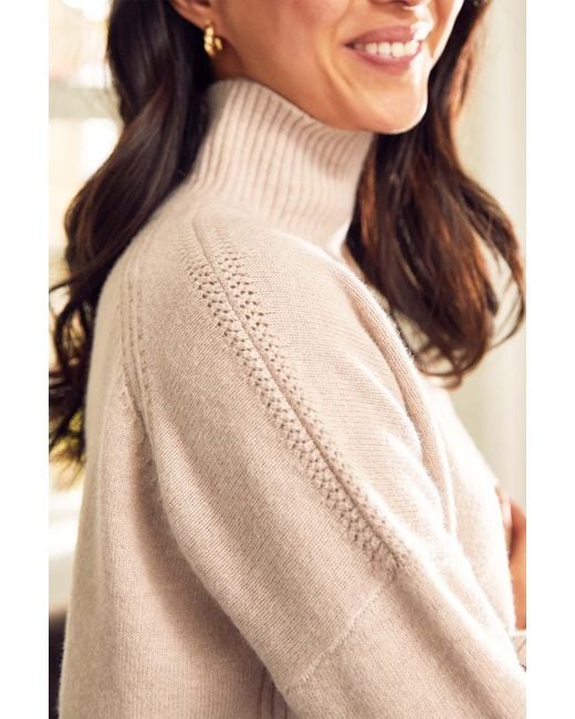 Aspiga Natural Ladies Sustainable Oversized Funnel/Turtle Neck Merino Wool