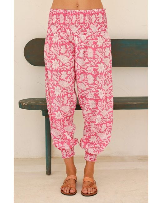 Aspiga Pink Harem Organic Cotton Trousers