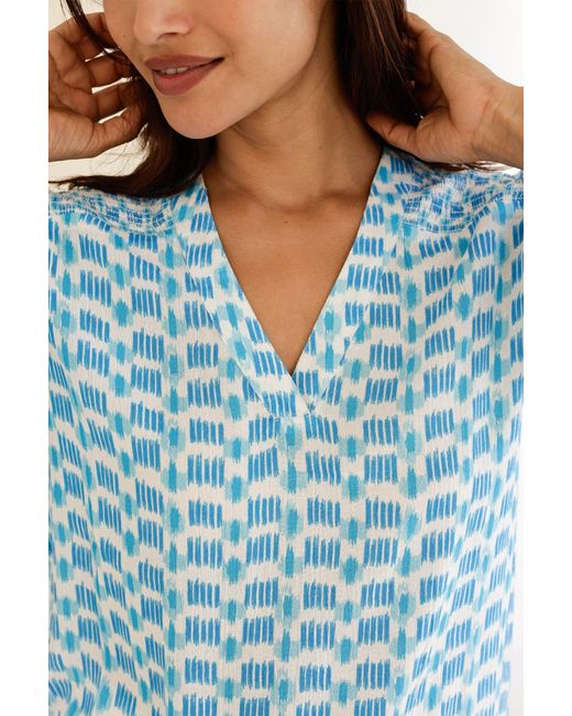 Aspiga Blue Clea Viscose Crinkle Blouse