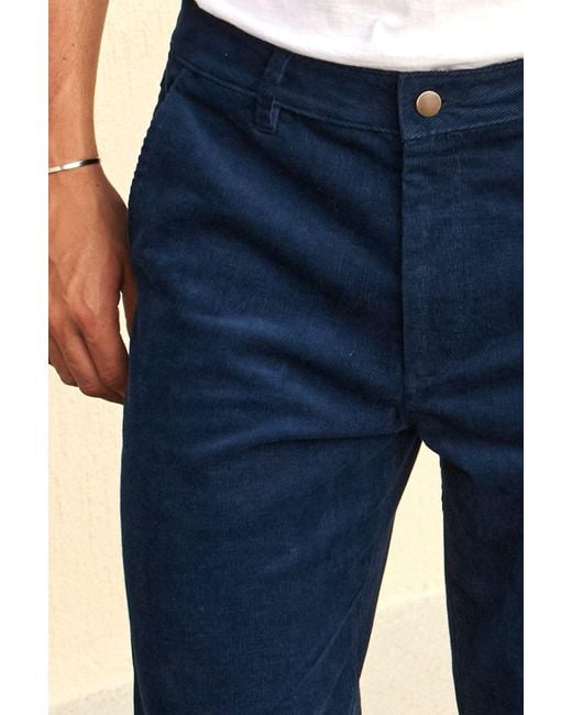Aspiga Blue Sustainable Cotton Cord Trousers S-Xxl for men
