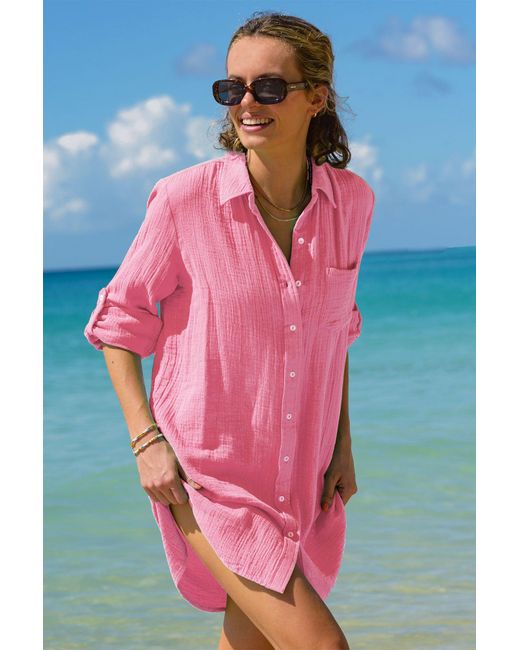 Aspiga Pink Ladies Sustainable Saffron Beach Shirt