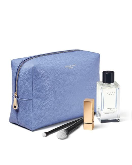 Aspinal Blue Toiletry Bag