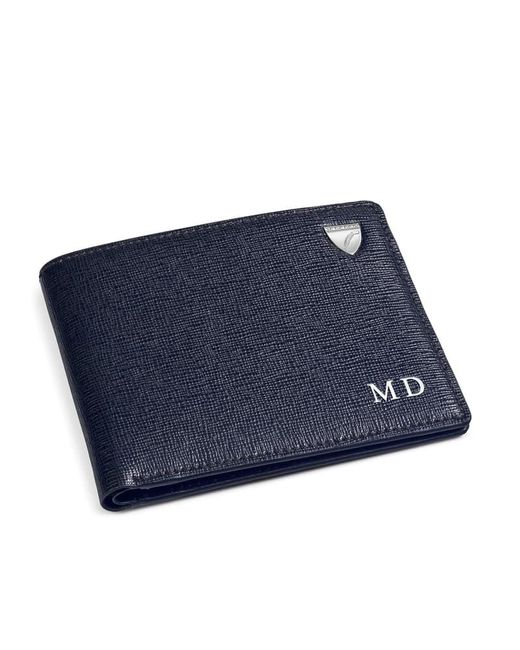 Aspinal Blue 8 Card Billfold Wallet for men