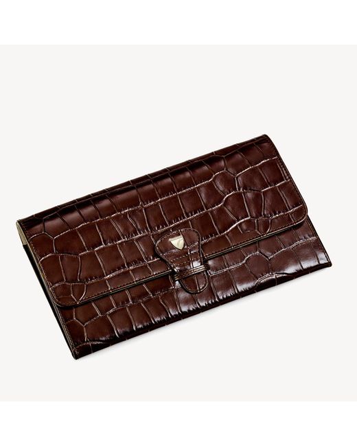 Aspinal Brown Travel Wallet