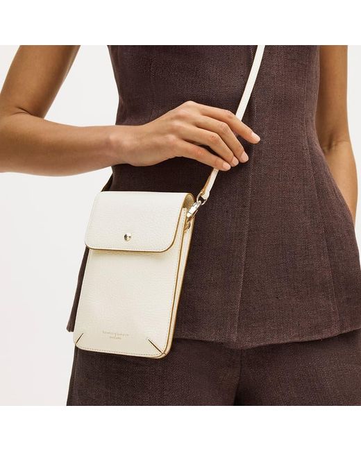 Aspinal Natural Duo Phone Crossbody Pouch