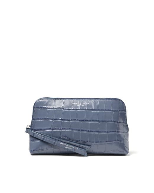 Aspinal Blue Small Essential Cosmetic Case