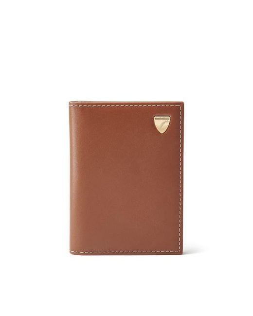 Aspinal Purple Double Fold Credit Card Holder for men
