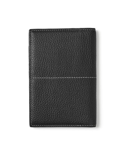 Aspinal Black Hudson Passport Cover