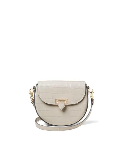 Aspinal Gray Portobello Crossbody Bag