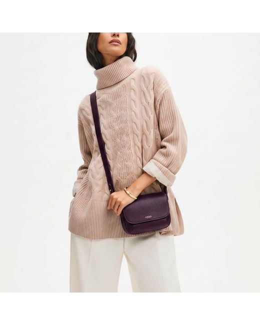 Aspinal Pink Leather Ella Bag