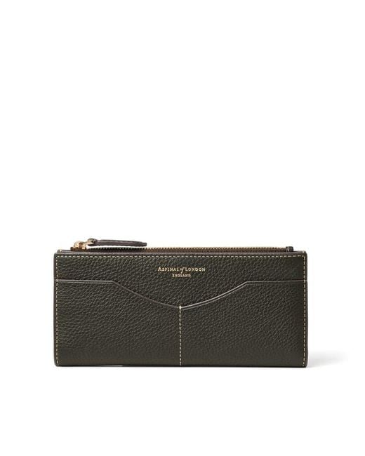 Aspinal Black Large Hudson Wallet