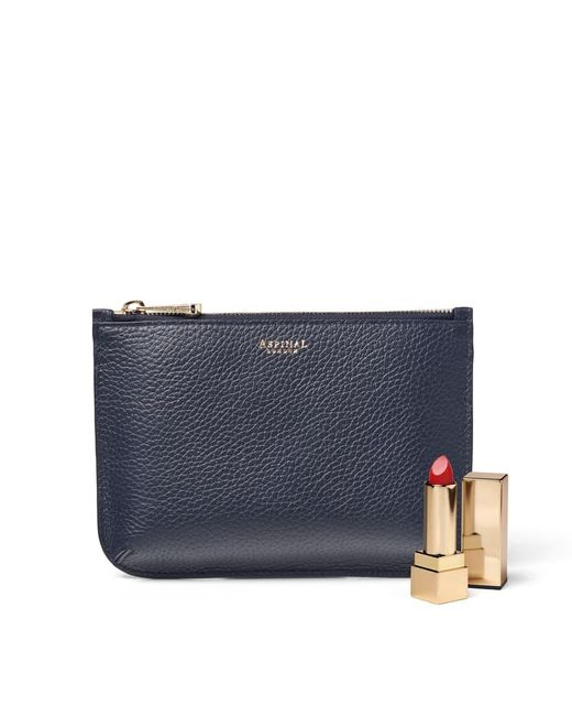 Aspinal Blue Medium Ella Pouch