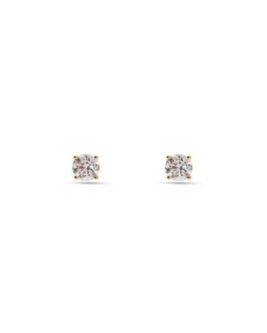 Aspinal Metallic Floating Solitaire Diamond Stud Earrings