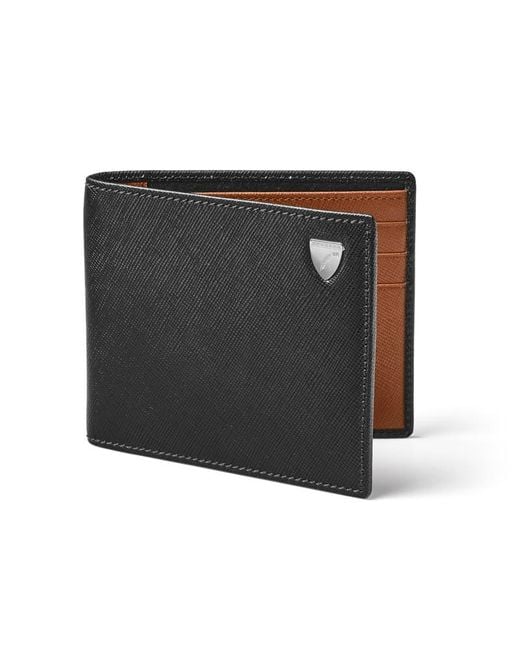Aspinal Black Billfold Rfid Wallet for men