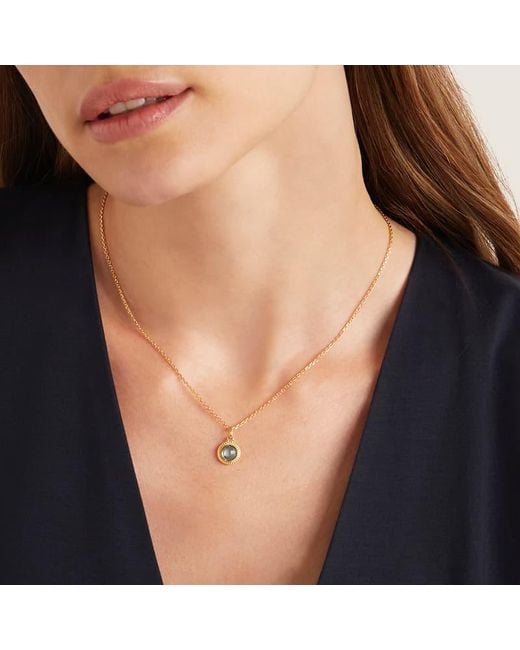 Aspinal Metallic Gemstone Pendant Necklace