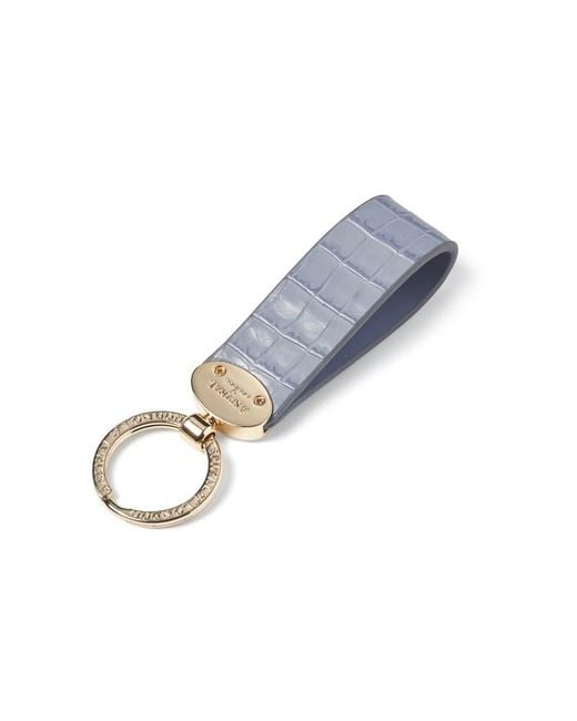 Aspinal Blue Oval Loop Keyring