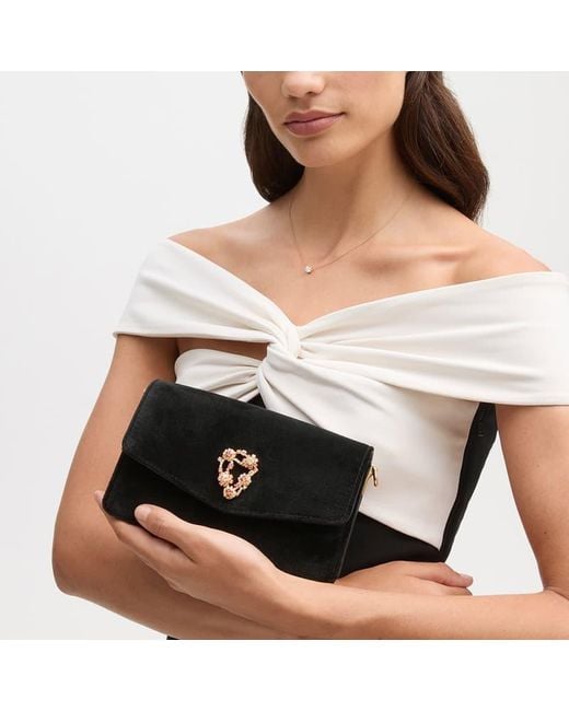 Aspinal Black Eliza Clutch