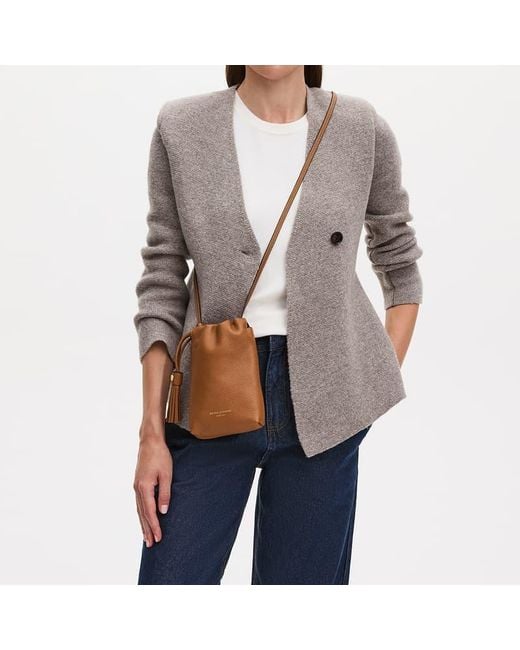 Aspinal Gray Hudson Crossbody Pouch