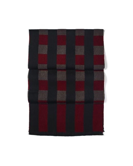 Aspinal Purple Exploded Check Wool Scarf