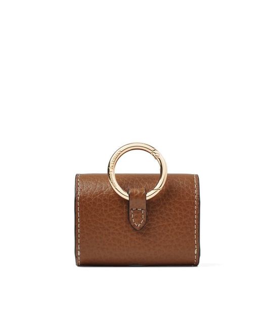Aspinal Brown Airpods Case With Carabiner Clip
