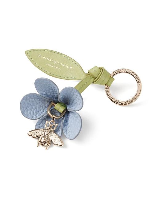 Aspinal Blue Wildflower & Bee Keyring