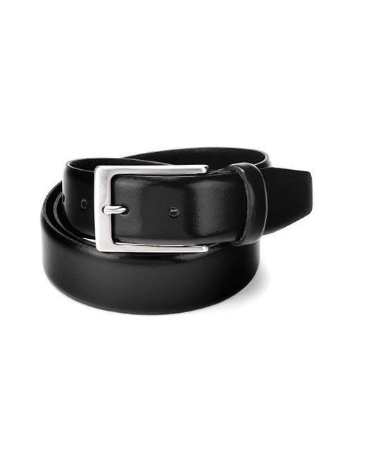 mens formal black leather belt