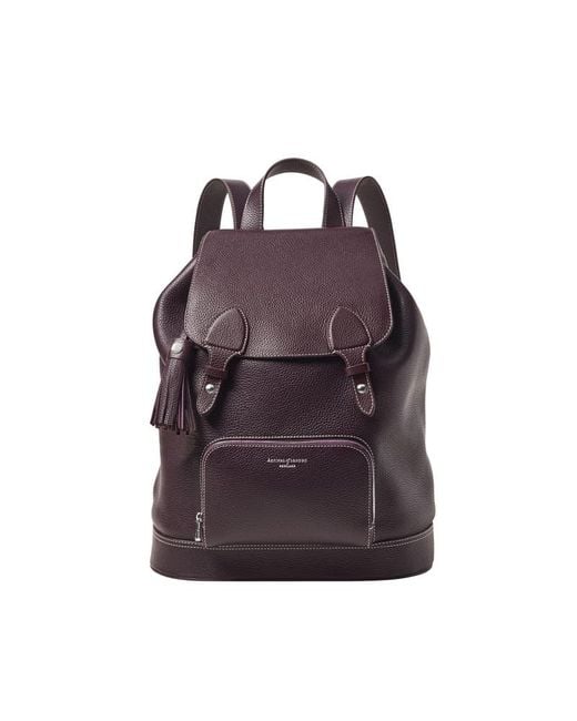 Aspinal Purple Hudson Medium Backpack