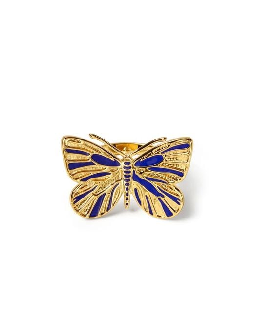 Aspinal White Butterfly Scarf Ring