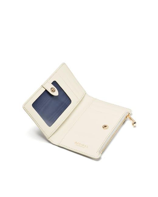 Aspinal Natural Mayfair Coin & Card Leather Wallet