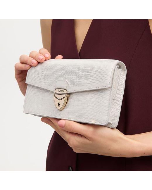 Aspinal Gray Mayfair 2 Clutch Bag