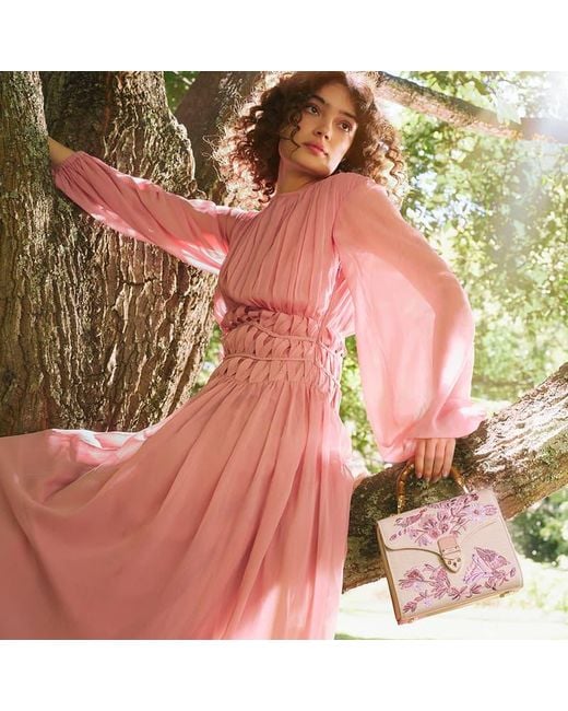 Aspinal Pink Midi Mayfair