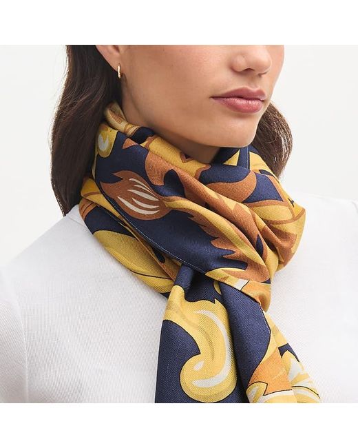Aspinal Blue Merino & Silk Stole