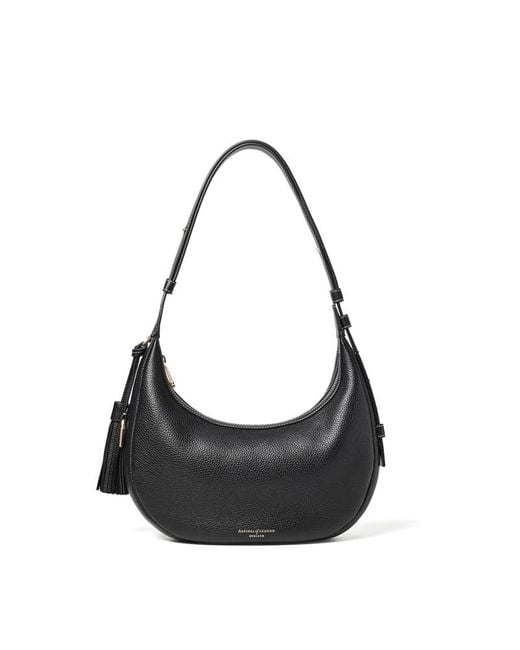 Aspinal Black Hudson Small Crescent