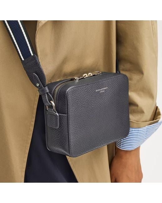 Aspinal Blue Camera Crossbody With Changeable Straps