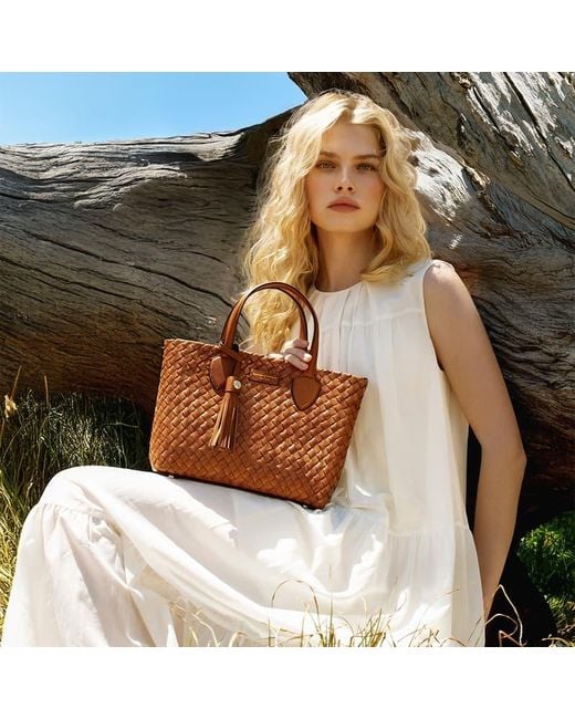 Aspinal Brown Small Island Tote Bag