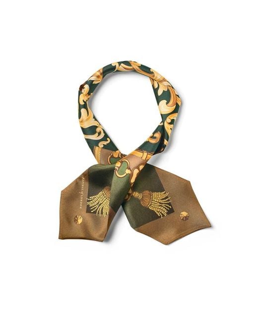 Aspinal Green Signature Silk Neck Bow