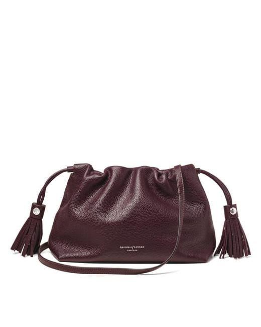 Aspinal Purple Soho Large Crossbody Pouch